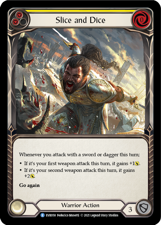 Slice and Dice (Yellow) [EVR058] (Everfest)  1st Edition Normal | Good Games Cannington