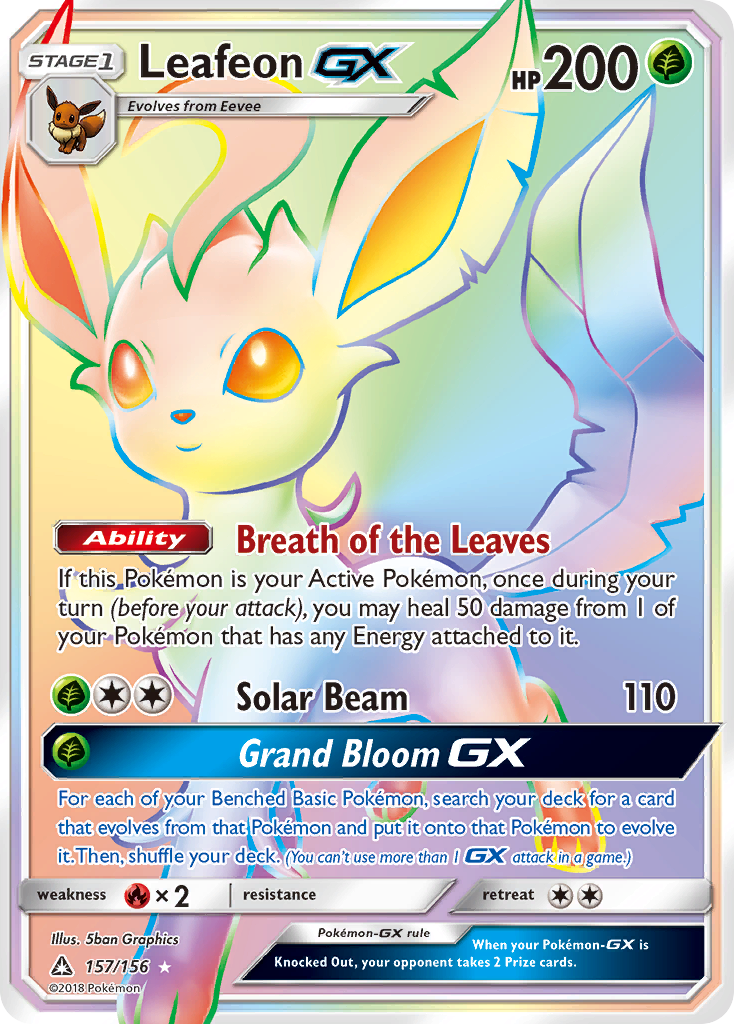 Leafeon GX (157/156) [Sun & Moon: Ultra Prism] | Good Games Cannington