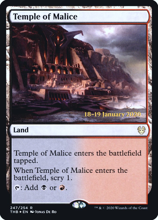 Temple of Malice [Theros Beyond Death Prerelease Promos] | Good Games Cannington