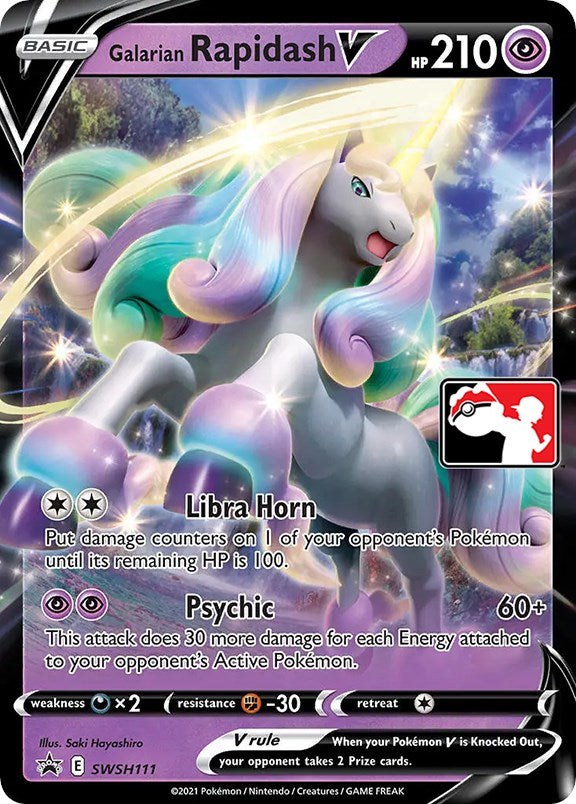 Galarian Rapidash V (SWSH111) [Prize Pack Series One] | Good Games Cannington
