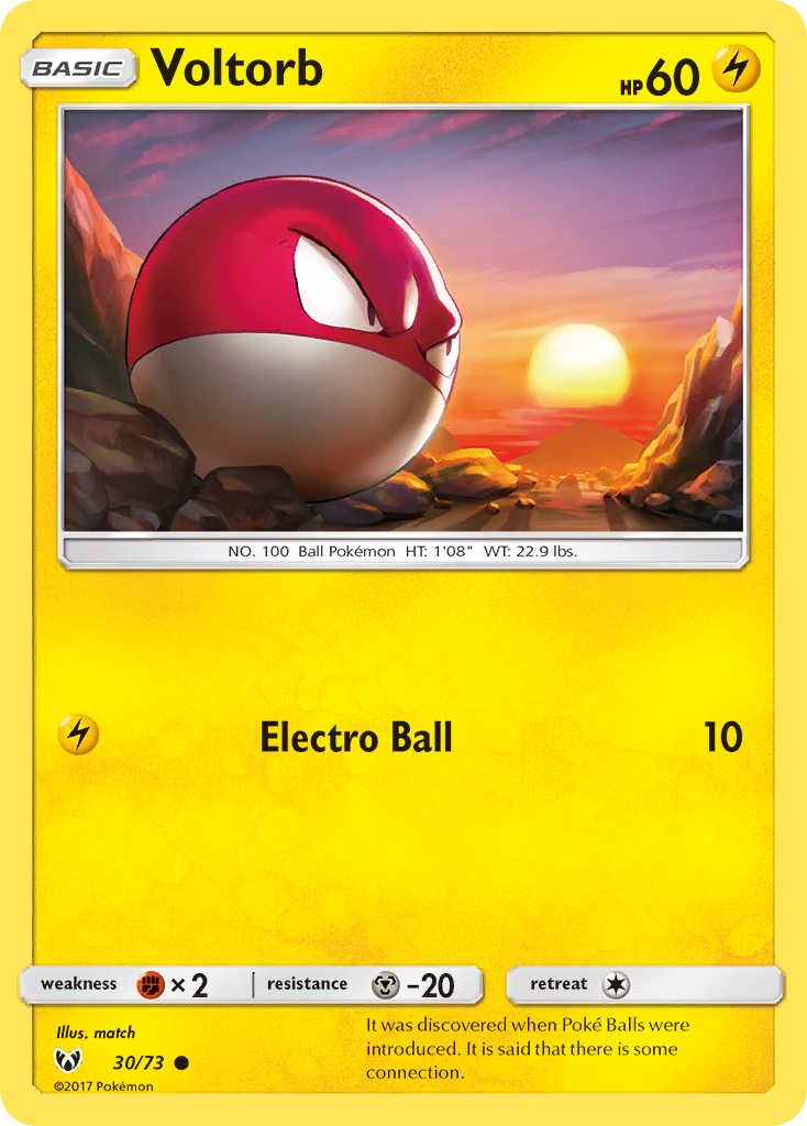 Voltorb (30/73) [Sun & Moon: Shining Legends] | Good Games Cannington