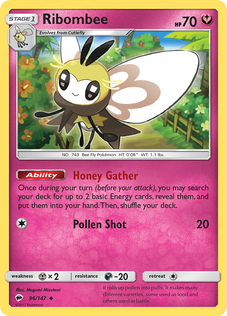Ribombee (96/147) [Sun & Moon: Burning Shadows] | Good Games Cannington