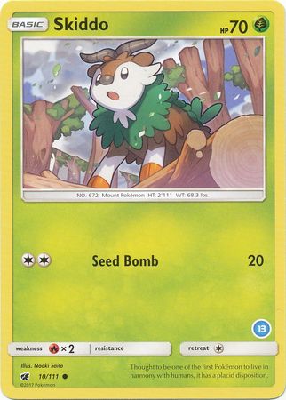 Skiddo (10/111) (Deck Exclusive #13) [Sun & Moon: Trainer Kit - Alolan Ninetales] | Good Games Cannington