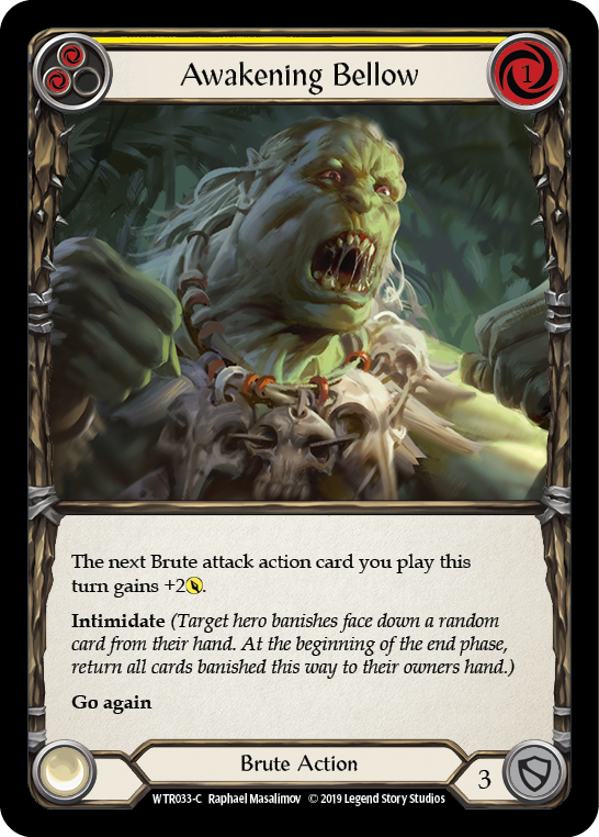 Awakening Bellow (Yellow) [WTR033-C] Alpha Print Normal | Good Games Cannington