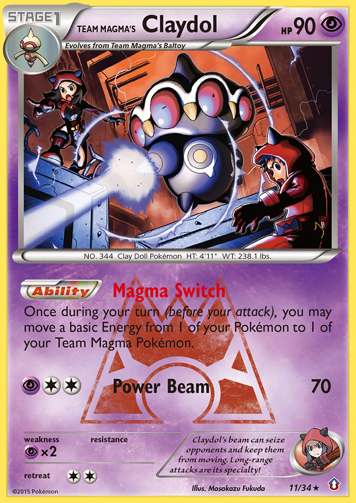 Team Magma's Claydol (11/34) [XY: Double Crisis] | Good Games Cannington