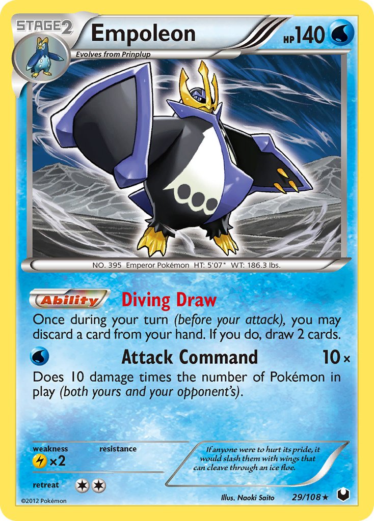 Empoleon (29/108) (Battle Arena Deck Exclusive) (Theme Deck Exclusive) [Black & White: Dark Explorers] | Good Games Cannington