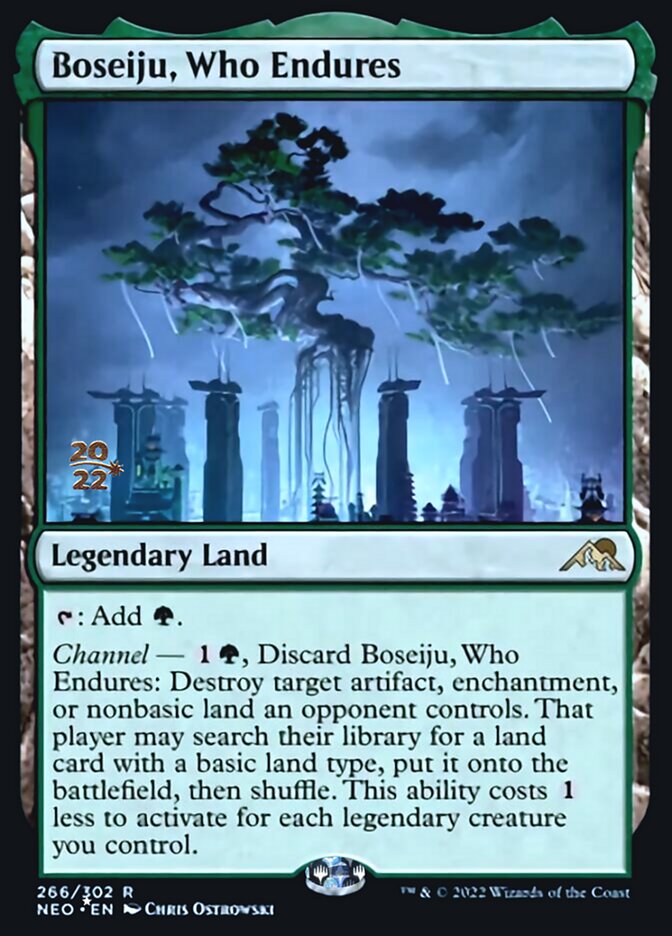 Boseiju, Who Endures [Kamigawa: Neon Dynasty Prerelease Promos] | Good Games Cannington