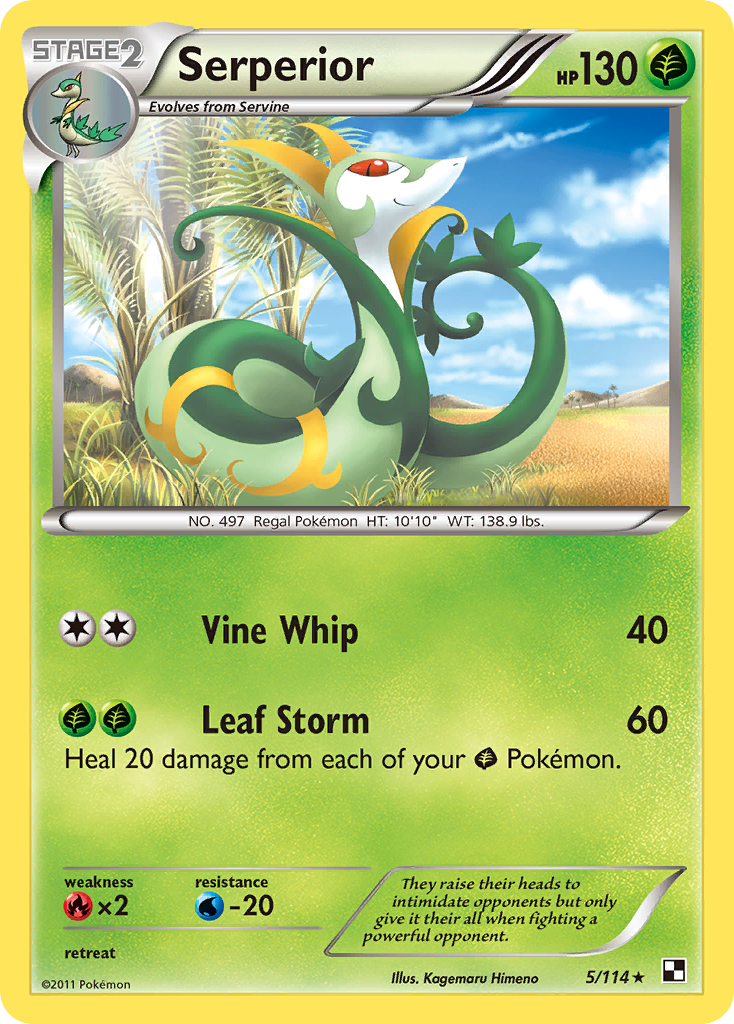 Serperior (5/114) (Green Tornado) (Theme Deck Exclusive) [Black & White: Base Set] | Good Games Cannington