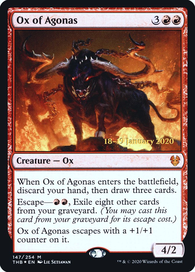Ox of Agonas [Theros Beyond Death Prerelease Promos] | Good Games Cannington