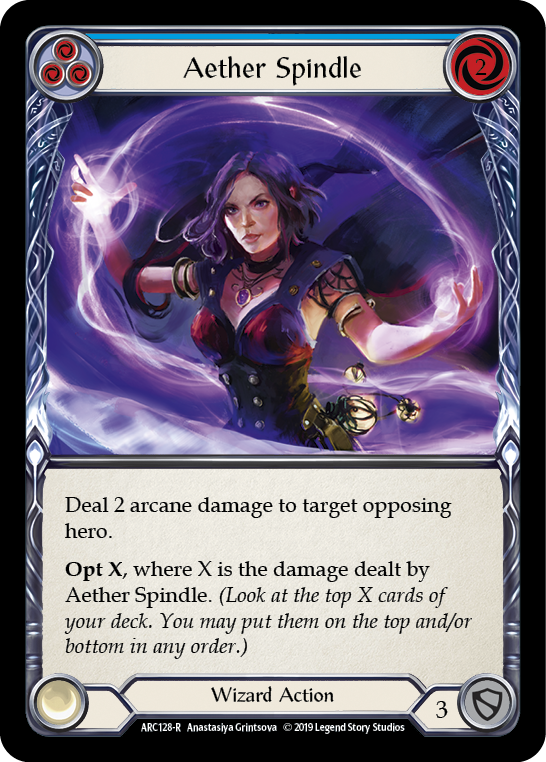 Aether Spindle (Blue) [ARC128-R] 1st Edition Normal | Good Games Cannington