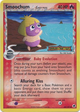 Smoochum (64/101) (Delta Species) (Stamped) [EX: Dragon Frontiers] | Good Games Cannington