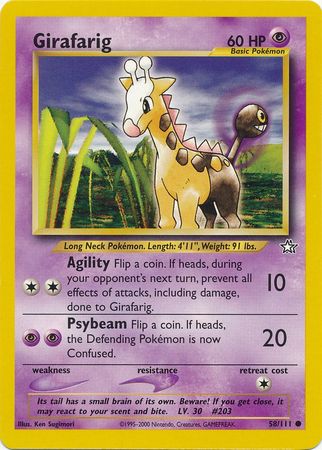 Girafarig (58/111) [Neo Genesis Unlimited] | Good Games Cannington