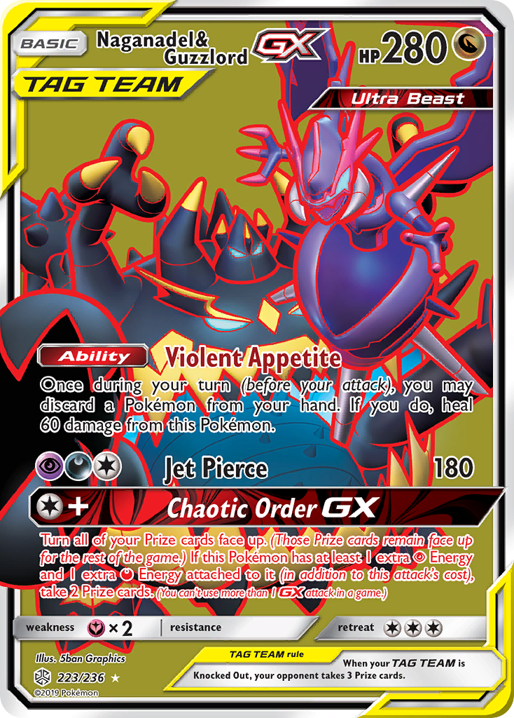 Naganadel & Guzzlord GX (223/236) [Sun & Moon: Cosmic Eclipse] | Good Games Cannington