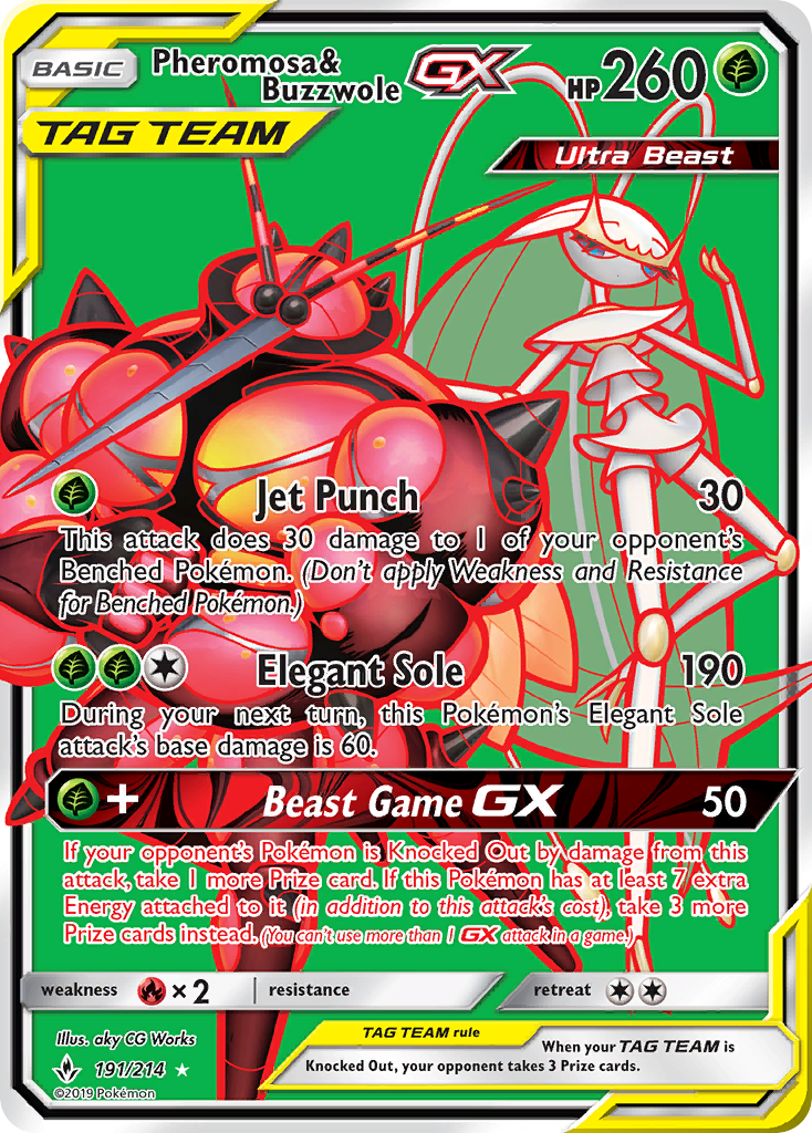 Pheromosa & Buzzwole GX (191/214) [Sun & Moon: Unbroken Bonds] | Good Games Cannington