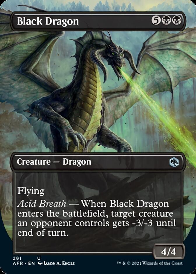 Black Dragon (Borderless Alternate Art) [Dungeons & Dragons: Adventures in the Forgotten Realms] | Good Games Cannington