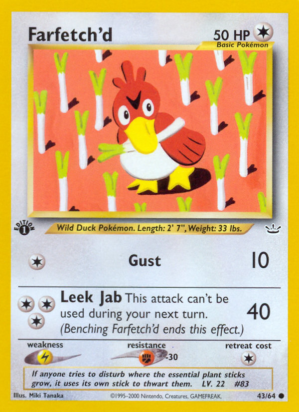 Farfetch'd (43/64) [Neo Revelation 1st Edition] | Good Games Cannington