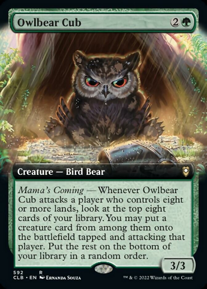 Owlbear Cub (Extended Art) [Commander Legends: Battle for Baldur's Gate] | Good Games Cannington