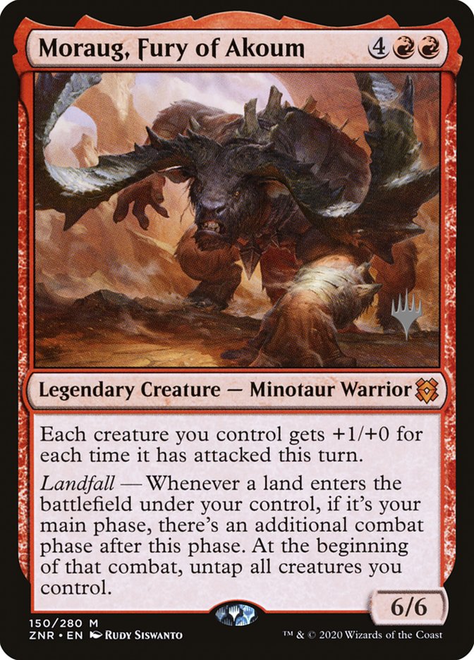 Moraug, Fury of Akoum (Promo Pack) [Zendikar Rising Promos] | Good Games Cannington