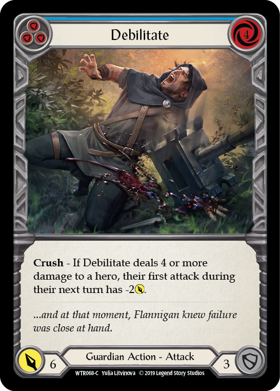 Debilitate (Blue) [WTR068-C] Alpha Print Rainbow Foil | Good Games Cannington