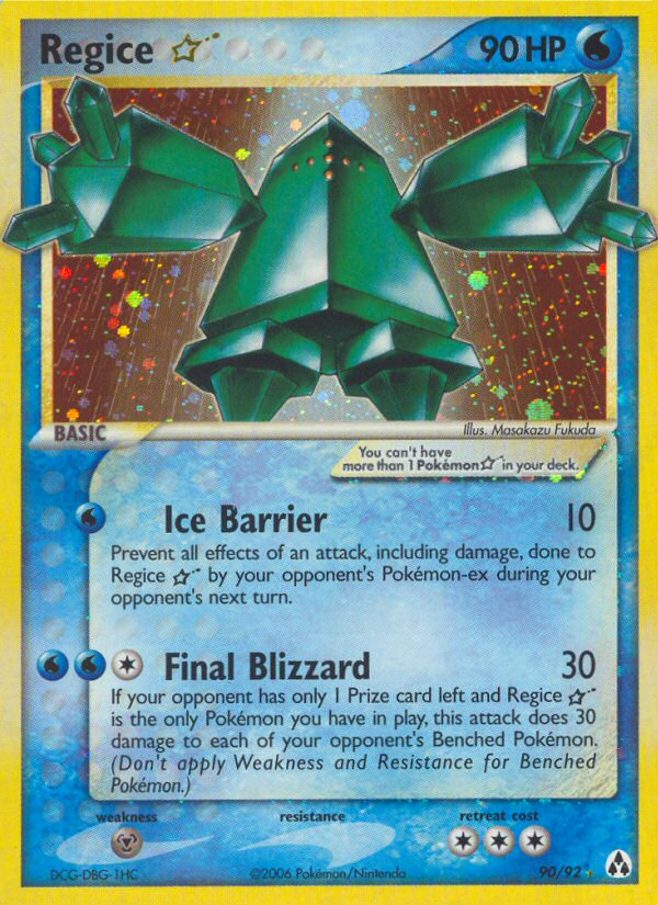 Regice Star (90/92) [EX: Legend Maker] | Good Games Cannington