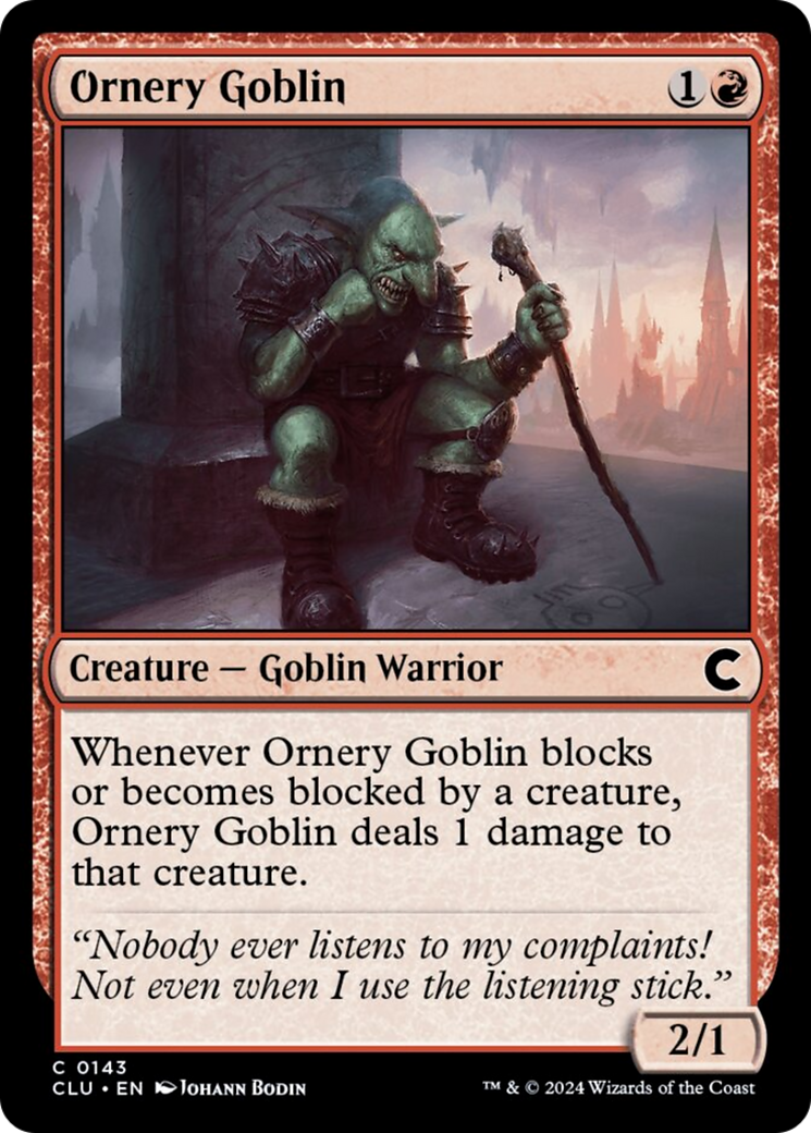 Ornery Goblin [Ravnica: Clue Edition] | Good Games Cannington
