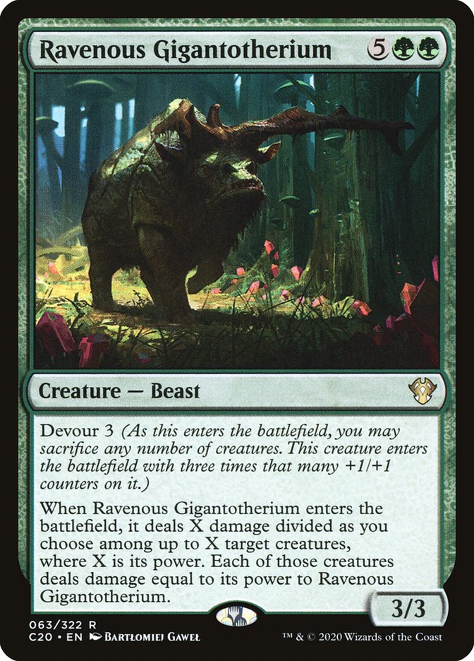 Ravenous Gigantotherium [Commander 2020] | Good Games Cannington