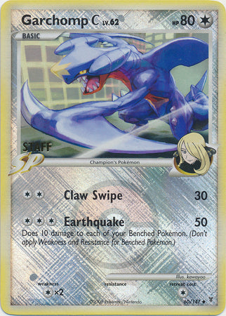 Garchomp C (60/147) (Staff League Promo) [Platinum: Supreme Victors] | Good Games Cannington