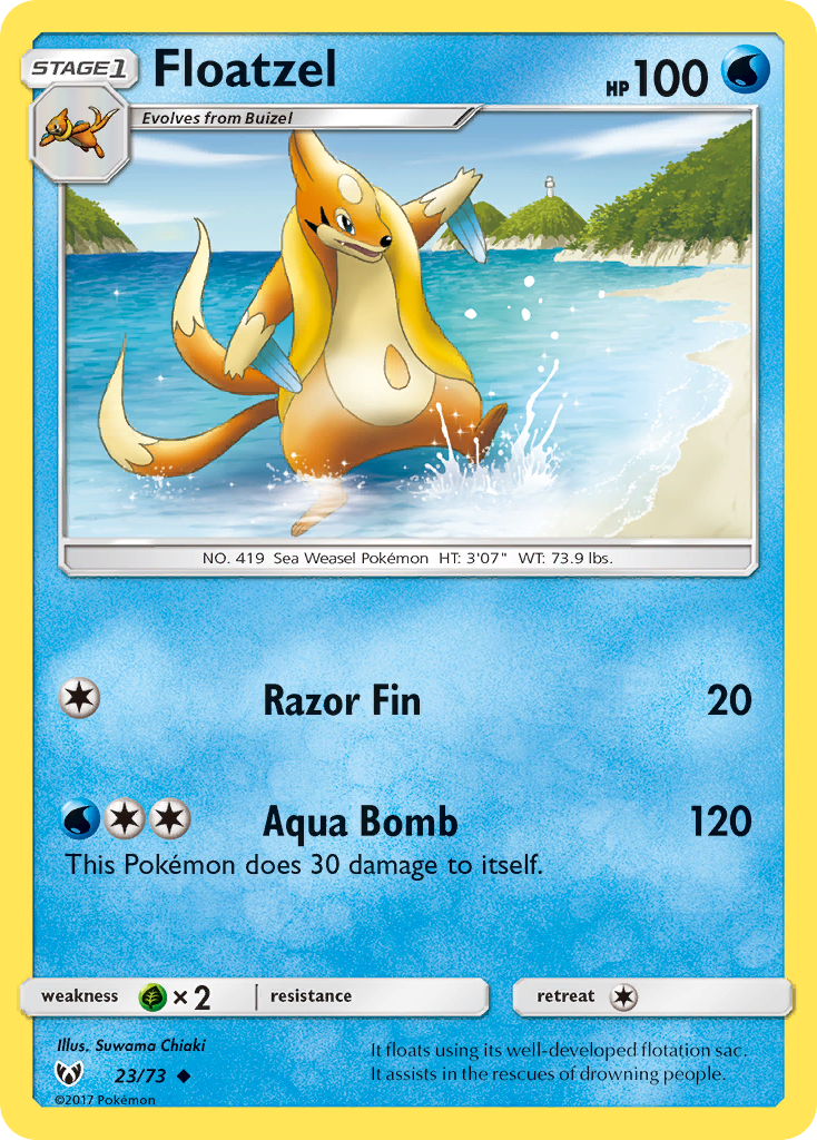 Floatzel (23/73) [Sun & Moon: Shining Legends] | Good Games Cannington
