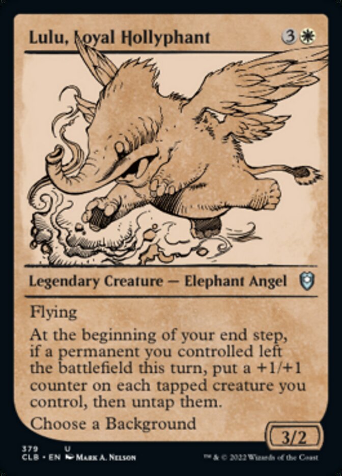 Lulu, Loyal Hollyphant (Showcase) [Commander Legends: Battle for Baldur's Gate] | Good Games Cannington