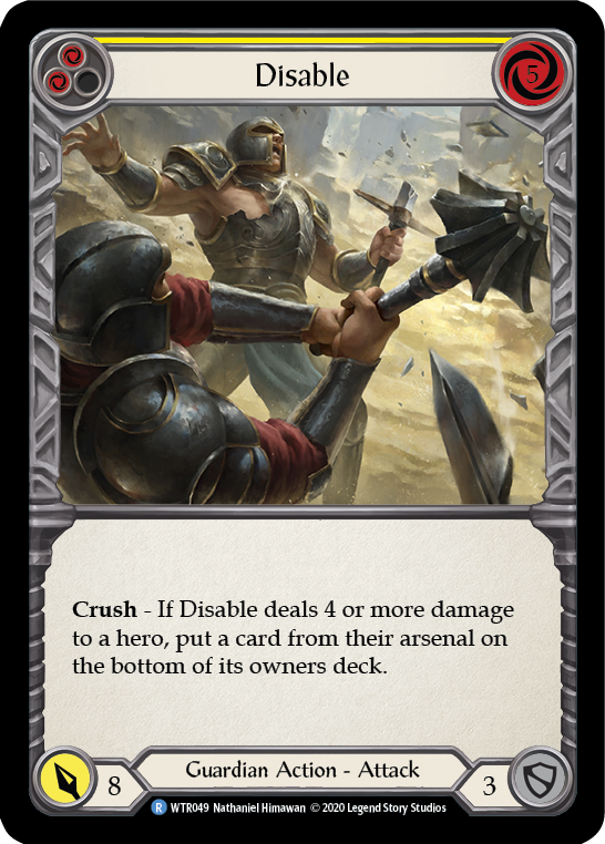 Disable (Yellow) [U-WTR049] (Welcome to Rathe Unlimited)  Unlimited Rainbow Foil | Good Games Cannington