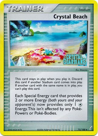 Crystal Beach (75/100) (Stamped) [EX: Crystal Guardians] | Good Games Cannington