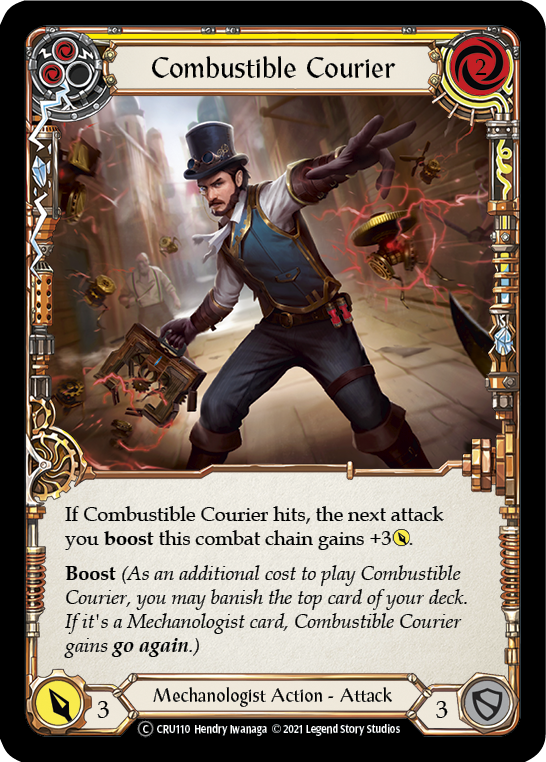 Combustible Courier (Yellow) [U-CRU110] Unlimited Normal | Good Games Cannington