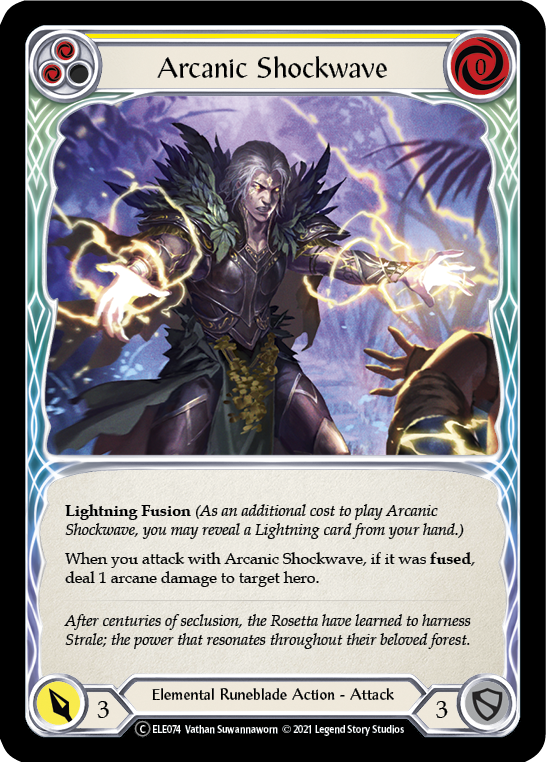 Arcanic Shockwave (Yellow) [U-ELE074] Unlimited Rainbow Foil | Good Games Cannington