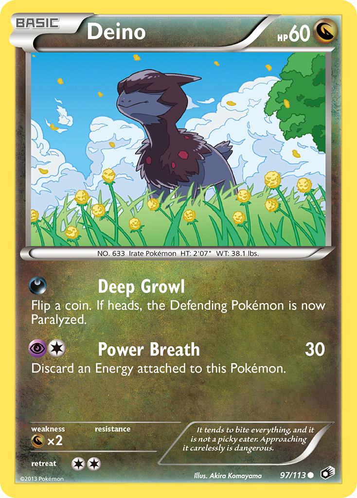 Deino (97/113) [Black & White: Legendary Treasures] | Good Games Cannington