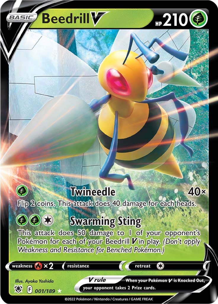 Beedrill V (001/189) [Sword & Shield: Astral Radiance] | Good Games Cannington
