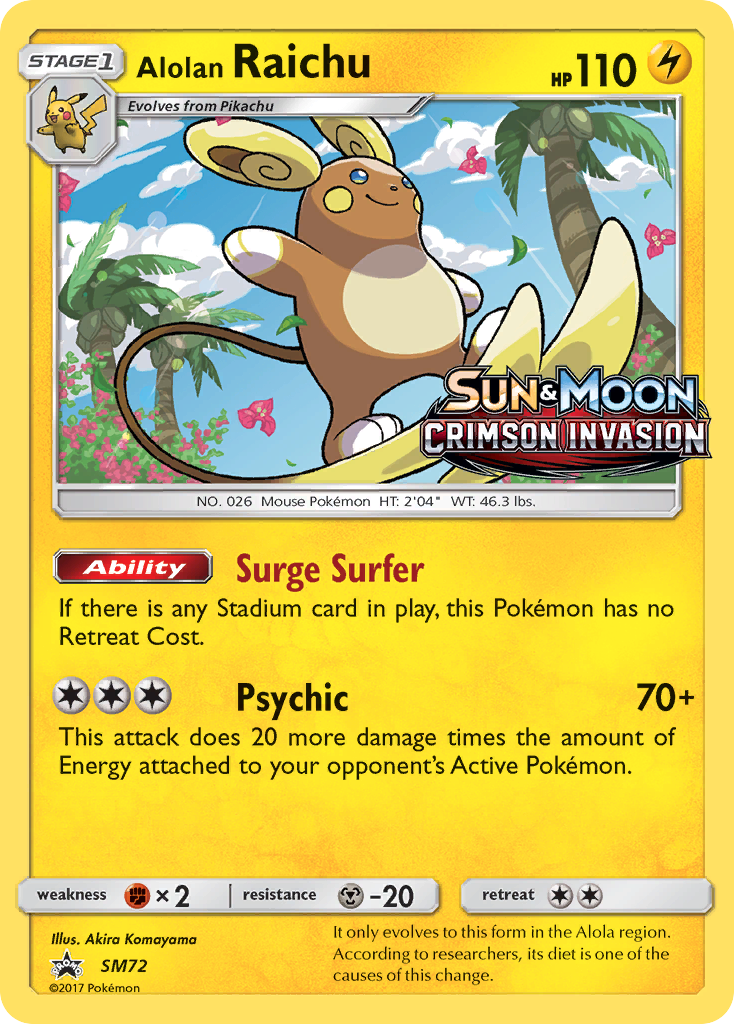 Alolan Raichu (SM72) (Prerelease Promo) [Sun & Moon: Black Star Promos] | Good Games Cannington