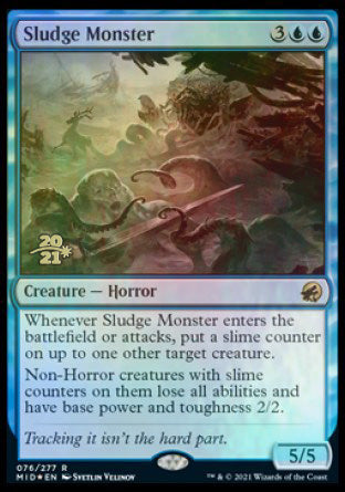 Sludge Monster [Innistrad: Midnight Hunt Prerelease Promos] | Good Games Cannington