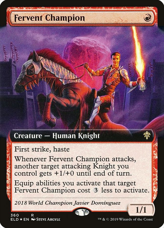 Fervent Champion (Extended Art) [Throne of Eldraine] | Good Games Cannington