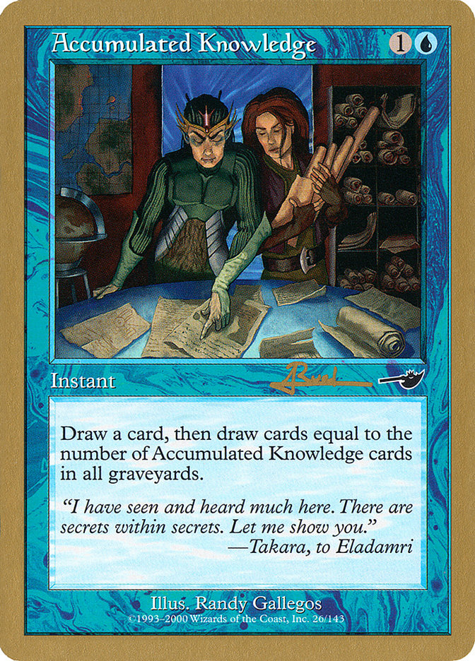 Accumulated Knowledge (Antoine Ruel) [World Championship Decks 2001] | Good Games Cannington