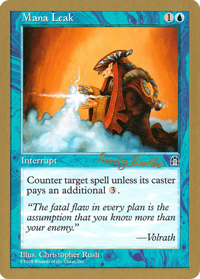 Mana Leak (Randy Buehler) [World Championship Decks 1998] | Good Games Cannington