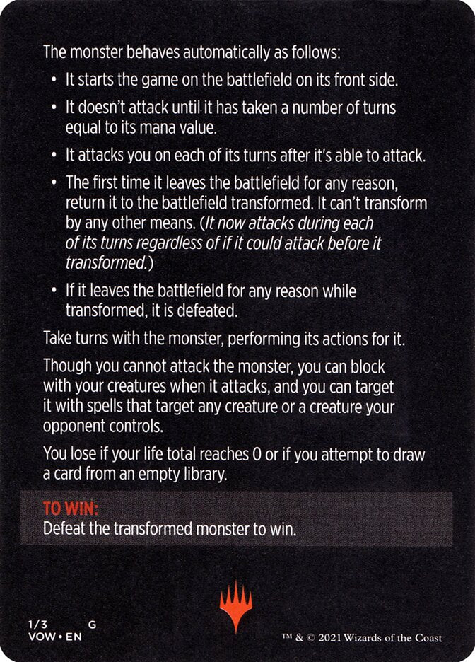Monster of The Week (Magic Minigame) [Innistrad: Crimson Vow Minigame] | Good Games Cannington