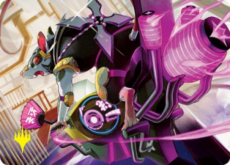 Nashi, Moon Sage's Scion Art Card (Gold-Stamped Signature) [Kamigawa: Neon Dynasty Art Series] | Good Games Cannington