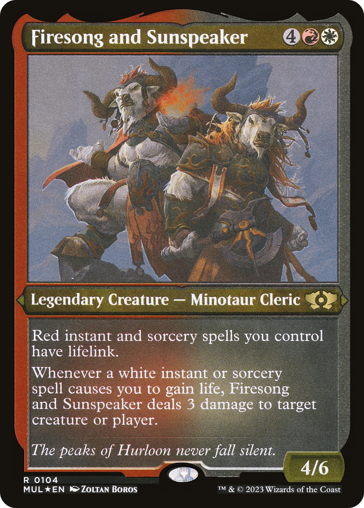 Firesong and Sunspeaker (Foil Etched) [Multiverse Legends] | Good Games Cannington