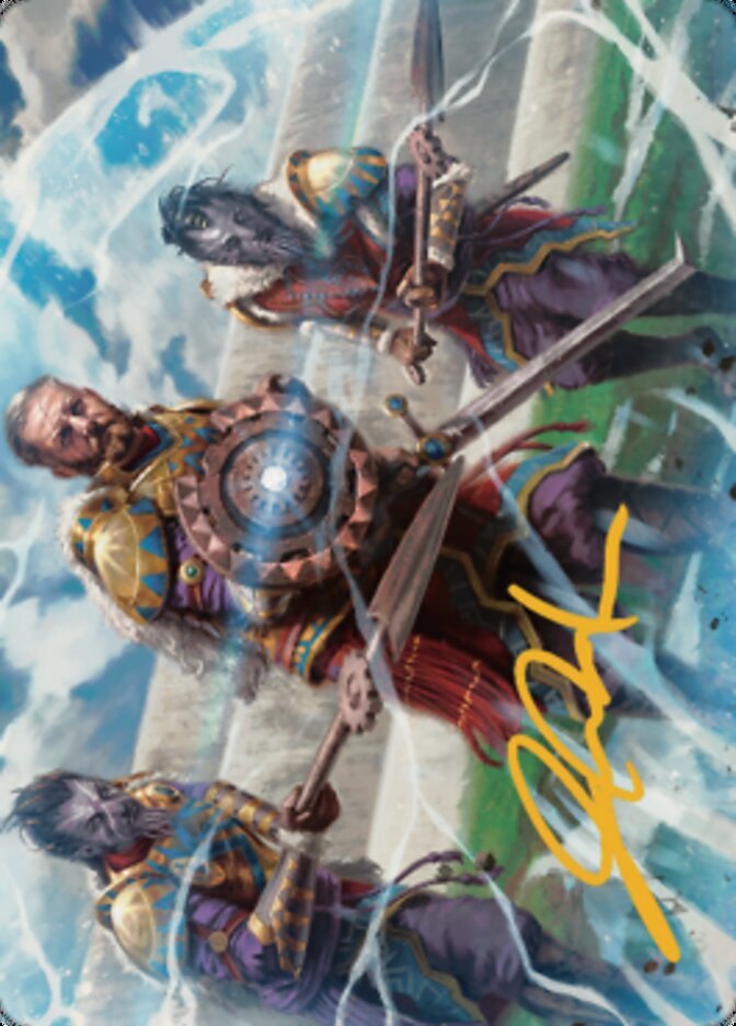 Argivian Phalanx Art Card (Gold-Stamped Signature) [Dominaria United Art Series] | Good Games Cannington