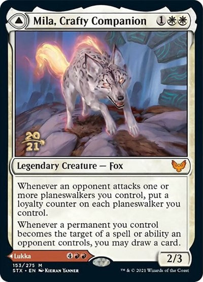 Mila, Crafty Companion // Lukka, Wayward Bonder [Strixhaven: School of Mages Prerelease Promos] | Good Games Cannington