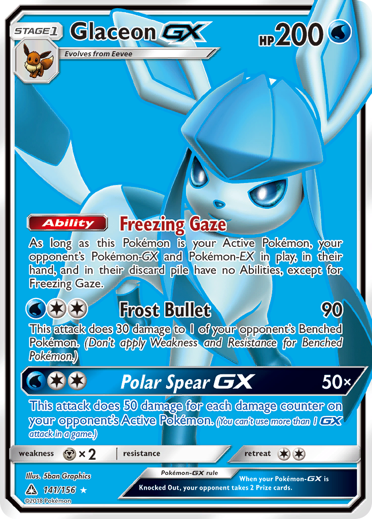 Glaceon GX (141/156) [Sun & Moon: Ultra Prism] | Good Games Cannington