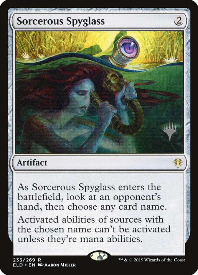 Sorcerous Spyglass (Promo Pack) [Throne of Eldraine Promos] | Good Games Cannington