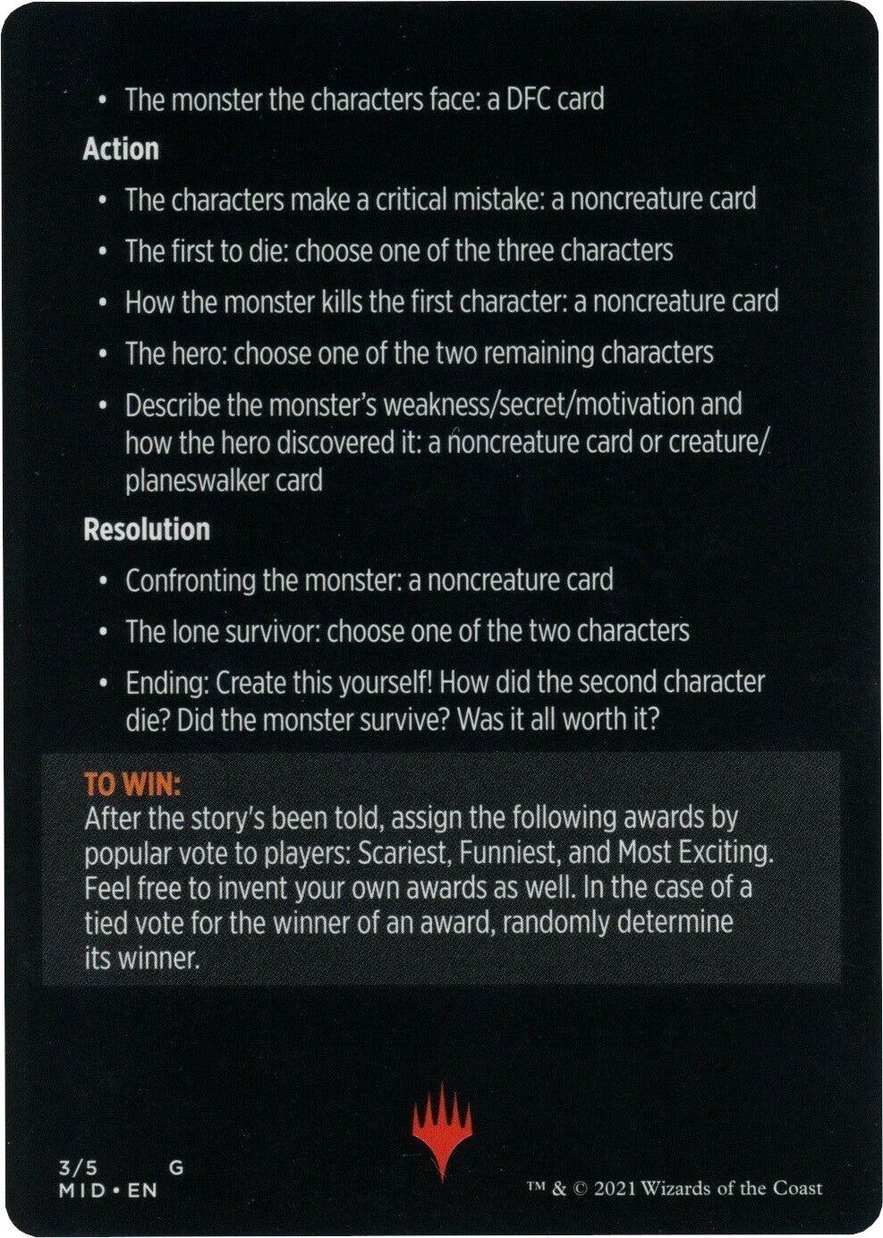 Into the Story: Horror Edition (Magic Minigame) [Innistrad: Midnight Hunt Minigame] | Good Games Cannington