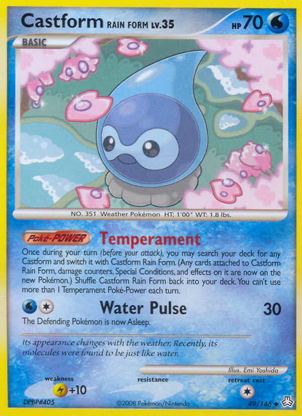 Castform Rain Form (49/146) [Diamond & Pearl: Legends Awakened] | Good Games Cannington