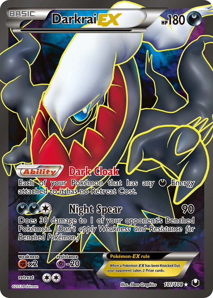 Darkrai EX (107/108) [Black & White: Dark Explorers] | Good Games Cannington